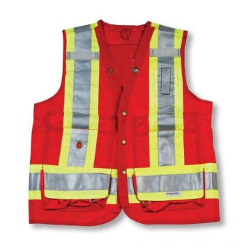 Rote 100% Polyester Feldmesser Weste